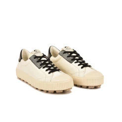 Pataugas ARAN/MIX F4H OFFWHITE/NOIR -Pataugas Magasin 628206 979 BASKET FEMME ARAN MIX F4H OFFWHITE NOIR 4
