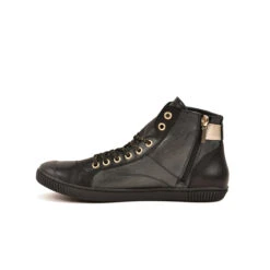 Pataugas BANJOU LATSA/MIX F4H NOIR/DORÉ -Pataugas Magasin 628259 946 BASKET HAUTE FEMME LATSA MIX F4H NOIR DORE 3